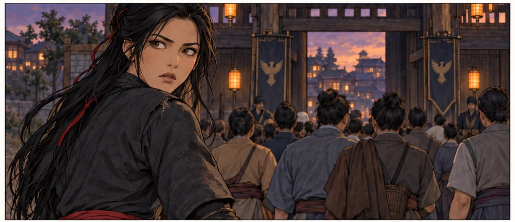 Mali turns toward the crowded gate, taking her attention away from Teren.