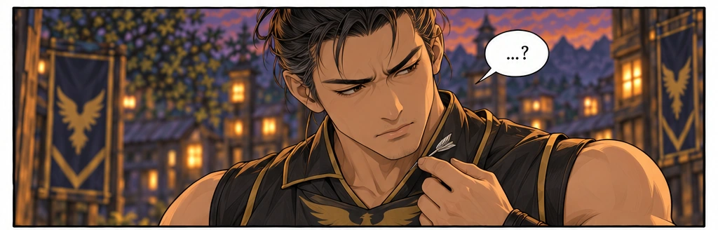 Teren touches the fine dart at his collar. Irritation gives way to uncertainty.